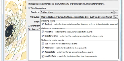 JxFileWatcher screenshot