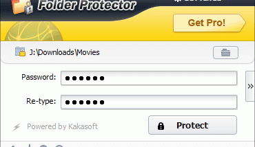 KakaSoft Folder Protection screenshot