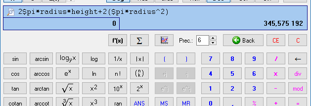 Kalkules screenshot