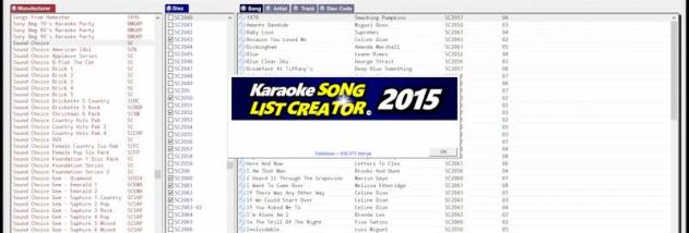 Karaoke Song List Creator screenshot