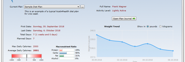 kcals4health screenshot