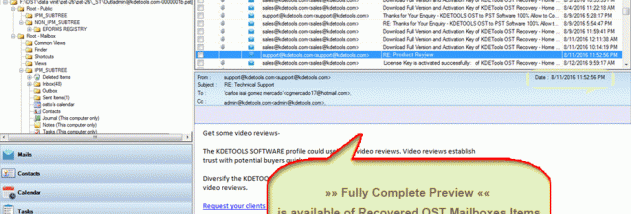 KDETOOLS OST TO PST CONVERTER screenshot