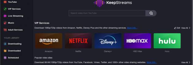 KeepStreams screenshot
