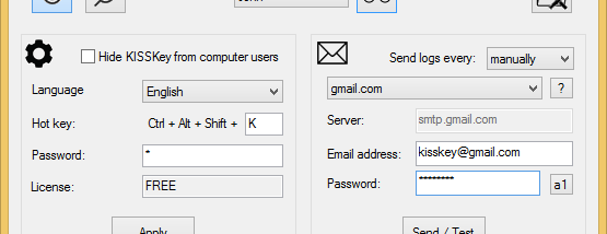 KISSKey Keylogger screenshot