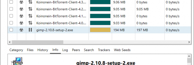 Koinonein BitTorrent Client screenshot