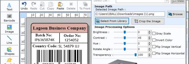 Label Designing Tool for Barcoding screenshot