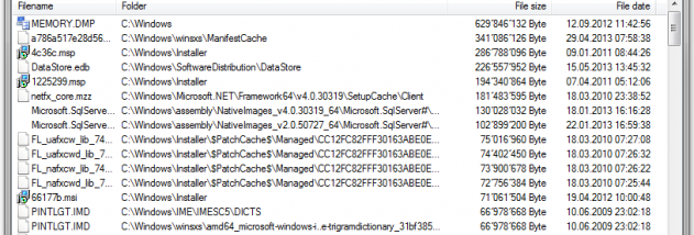 Largest Files Finder screenshot