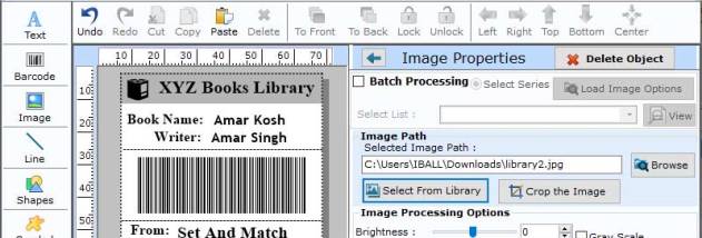 Library Barcode Design screenshot
