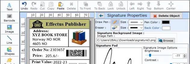 Library Barcode Labels Creator screenshot