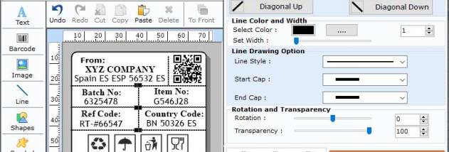 Linear Barcode Designing Application screenshot