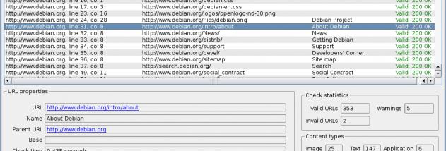 LinkChecker screenshot