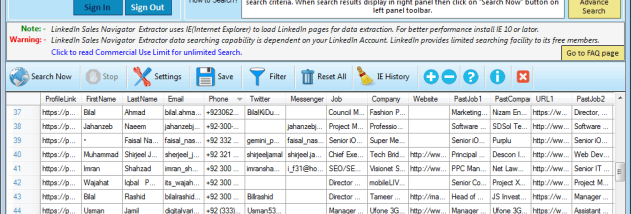 LinkedIn Sales Navigator Extractor screenshot