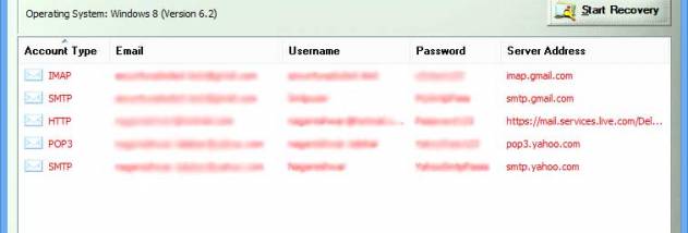 Live Mail Password Decryptor screenshot
