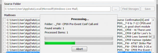 Live Mail to Outlook Converter screenshot