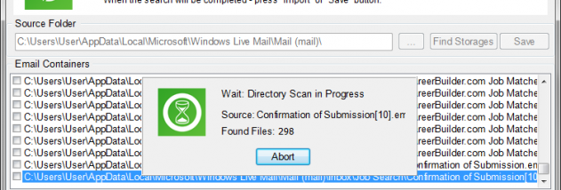 Live Mail to Outlook Transfer screenshot