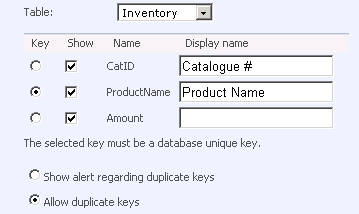 LOB Item Link Field screenshot