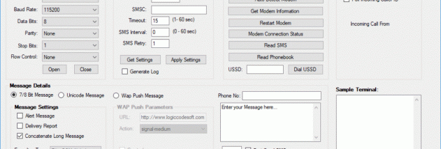 Logiccode GSM SMS ActiveX Dll screenshot