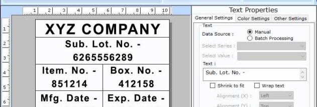 Logistic Barcode Designing Software screenshot