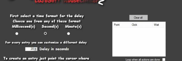 LuJoSoft MouseClicker V2 screenshot