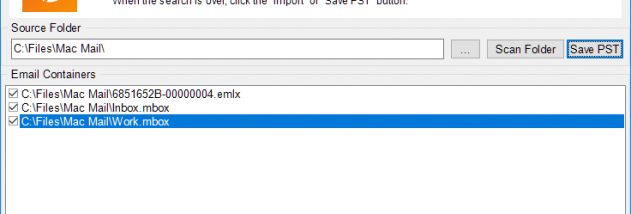 Mac Mail to Outlook Transfer screenshot