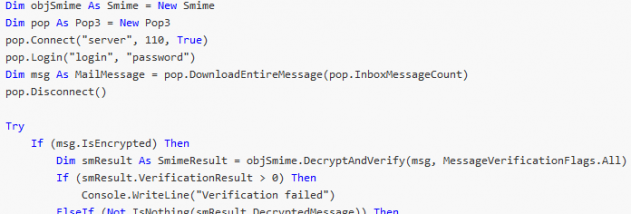 MailBee.NET Security screenshot