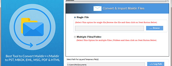 Maildir File Converter screenshot