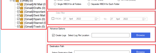 MailsDaddy Gmail Email Backup Tool screenshot