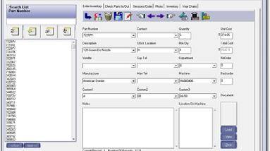 Maintenance Parts Bin screenshot