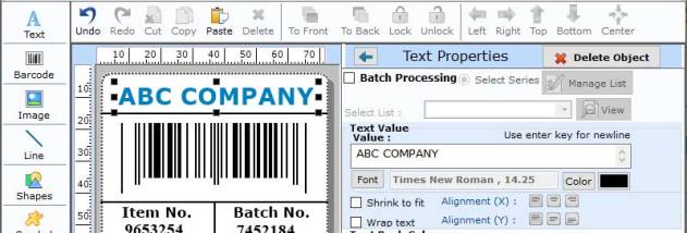 Make Barcode Label screenshot