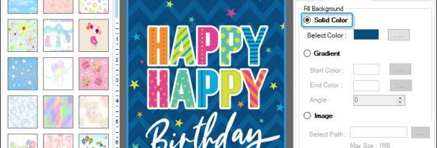 Birthday Card Designing Software screenshot