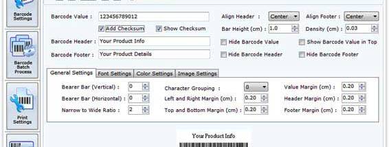 Manufacturing Industry Barcode Software screenshot