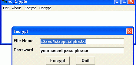MarshallSoft FoxPro AES Library screenshot