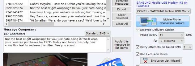 Mass Messaging GSM Mobile screenshot
