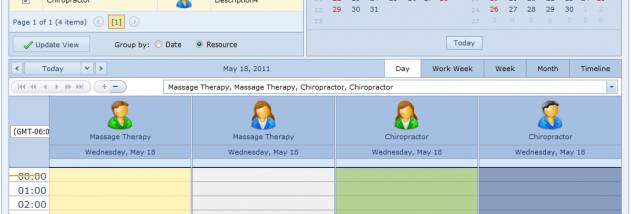 Massage Scheduling Software Workgroup screenshot