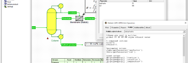 CAPE-OPEN Unit Operation for Matlab screenshot