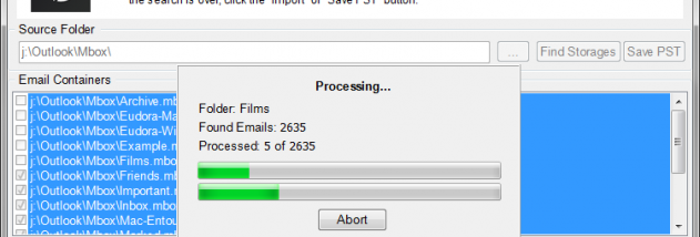 Mbox to Outlook Transfer screenshot