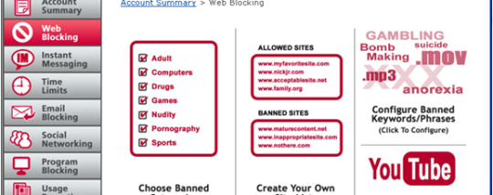 McAfee Family Protection screenshot