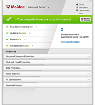 McAfee Internet Security 2013 screenshot