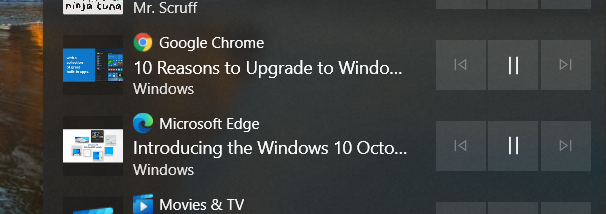 MediaFlyout screenshot