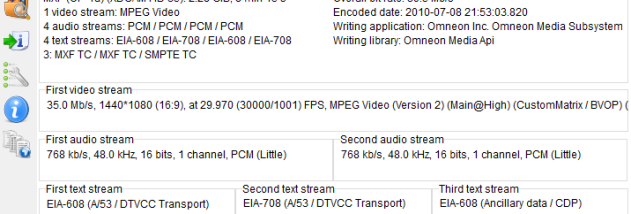 MediaInfo CLI screenshot