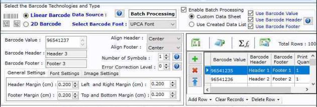 Medical Equipment Barcode Creator screenshot