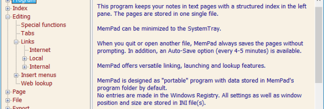 MemPad screenshot