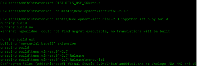 Mercurial x64 screenshot