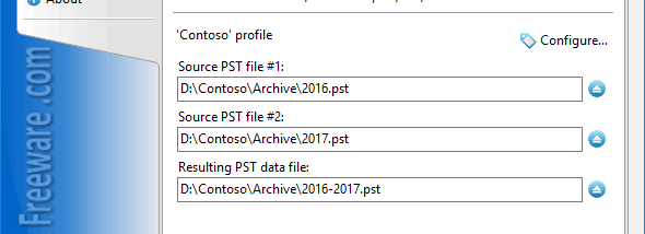 Merge PST Files for Outlook screenshot