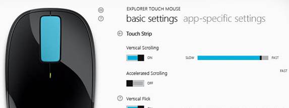 Microsoft Mouse and Keyboard Center screenshot