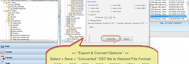 Microsoft OST to PST Converter FREE screenshot