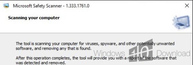 Microsoft Safety Scanner x64 screenshot
