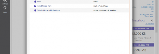 Microsoft Teams Archiving Tool screenshot