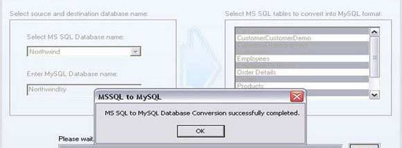 Migrate MSSQL MySQL screenshot