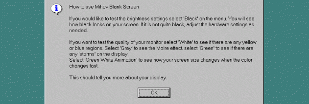 Mihov Blank Screen screenshot